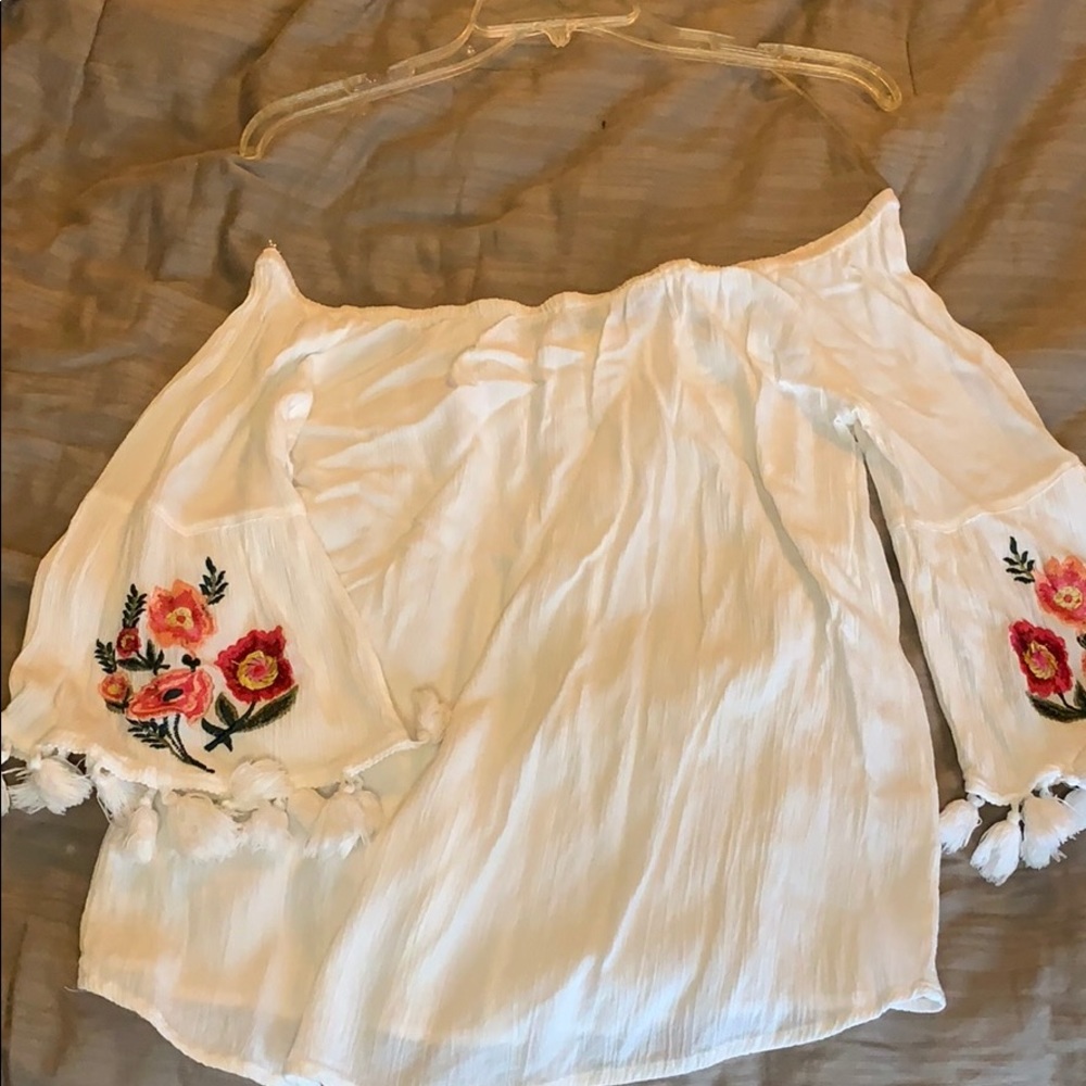 Off the shoulder flowy top
